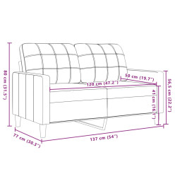 Ensemble de canapés 2 pcs avec coussins Jaune Velours