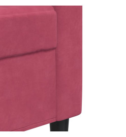 Ensemble de canapés 3 pcs avec coussins Rouge bordeaux Velours