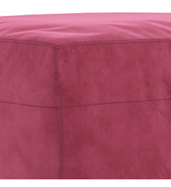 Ensemble de canapés 3 pcs avec coussins rouge bordeaux velours