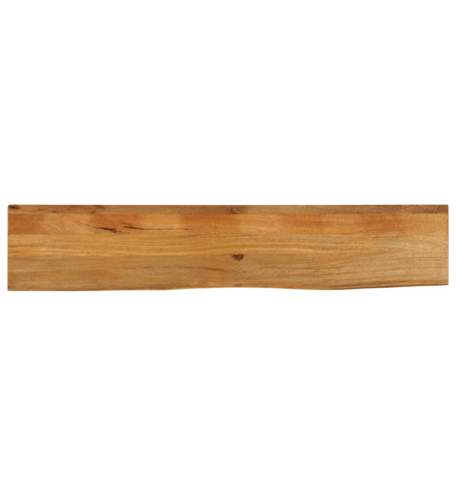 Dessus de table à bord vivant 180x40x2,5cm bois massif manguier