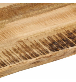 Dessus de table bord vivant 80x80x2,5 cm bois de manguier brut