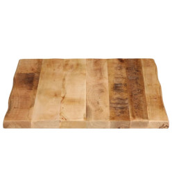 Dessus de table bord vivant 90x60x2,5 cm bois de manguier brut