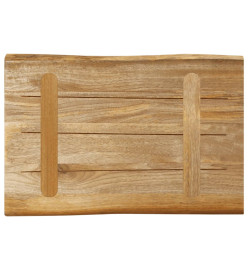 Dessus de table bord vivant 70x40x3,8 cm bois de manguier brut