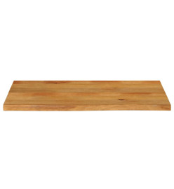 Dessus de table à bord vivant 100x60x3,8cm bois massif manguier