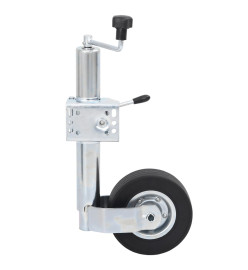 Roue jockey 60 mm avec 1 pince fendue et cales de roue