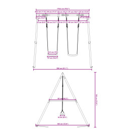 Ensemble de balançoire d'extérieur avec 2 balançoires