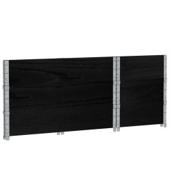 Colliers de palette 3 pcs noir 100x50 cm bois de pin solide