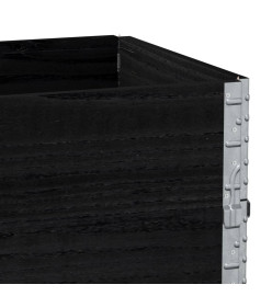 Colliers de palette 3 pcs noir 100x50 cm bois de pin solide