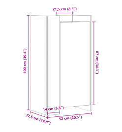 Armoire à chaussures blanc 52x37,5x100 cm bois d'ingénierie