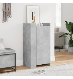 Armoire à chaussures gris béton 52x37,5x100cm bois d'ingénierie