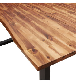 Table à manger 180x90x75 cm bois d'acacia solide à bord vif