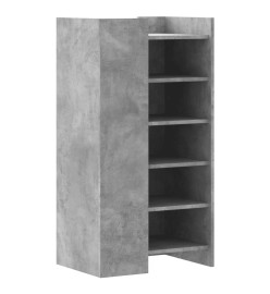 Armoire à chaussures gris béton 52x37,5x100cm bois d'ingénierie