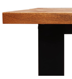 Table à manger 180x90x75 cm bois d'acacia solide à bord vif