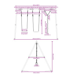 Ensemble balançoire d'extérieur balançoires et corde à disque