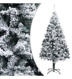 Arbre de Noël artificiel avec LED et boules Vert 210 cm PVC