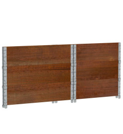 Colliers de palette 3 pcs marron 80x60 cm bois de pin solide