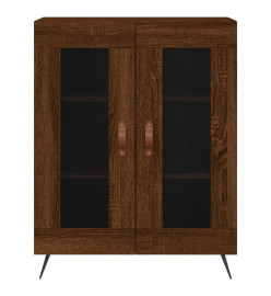 Buffet chêne marron 69,5x34x90 cm bois d'ingénierie