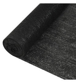 Filet brise-vue Noir 1,2x50 m PEHD 195 g/m²