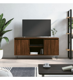 Meuble TV chêne marron 104x35x50 cm bois d'ingénierie