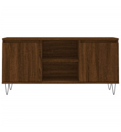 Meuble TV chêne marron 104x35x50 cm bois d'ingénierie