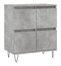 Buffets 2 pcs gris béton bois d'ingénierie