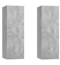 Ensemble de meubles TV 6 pcs Gris béton Bois d'ingénierie