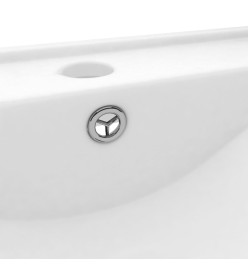 Lavabo avec trou de robinet Blanc mat 60x46 cm Céramique