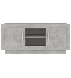 Meuble TV gris béton 102x35x45 cm bois d'ingénierie