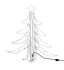 Arbres de Noël pliables avec LED 3 pcs Blanc chaud 87x87x93 cm