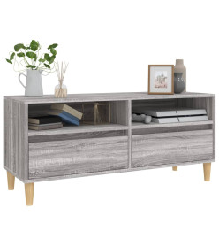 Meuble TV sonoma gris 100x34,5x44,5 cm bois d'ingénierie