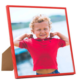 Collage de cadres photo 10 pcs au mur table Rouge 20x20 cm MDF