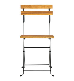 Mobilier de bistro pliable 3 pcs Bois d'acacia solide