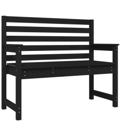 Banc de jardin noir 109x48x91,5 cm bois massif de pin