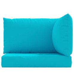 Coussins de palette 3 pcs turquoise tissu Oxford