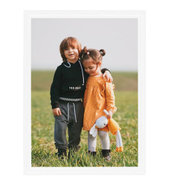 Collage de cadres photo 5 pcs de mur table Blanc 70x90 cm MDF