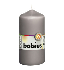 Bolsius Bougies pilier 10 pcs 120x58 mm Gris chaud