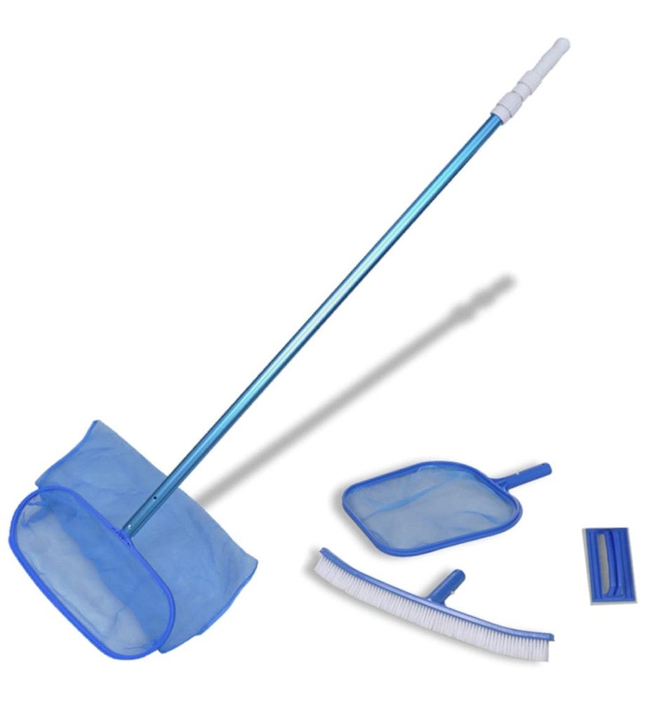 Kit entretien Piscine avec Manche Téléscopique et Brosse Kit entretien Piscine avec Manche Téléscopique et Brosse