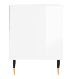 Meuble TV blanc brillant 100x34,5x44,5 cm bois d'ingénierie