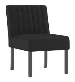 Fauteuil sans accoudoirs noir velours