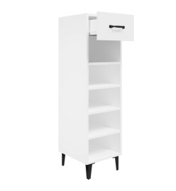 Armoire à chaussures blanc 30x35x105 cm bois d'ingénierie