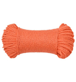 Corde de travail Orange 6 mm 25 m Polypropylène