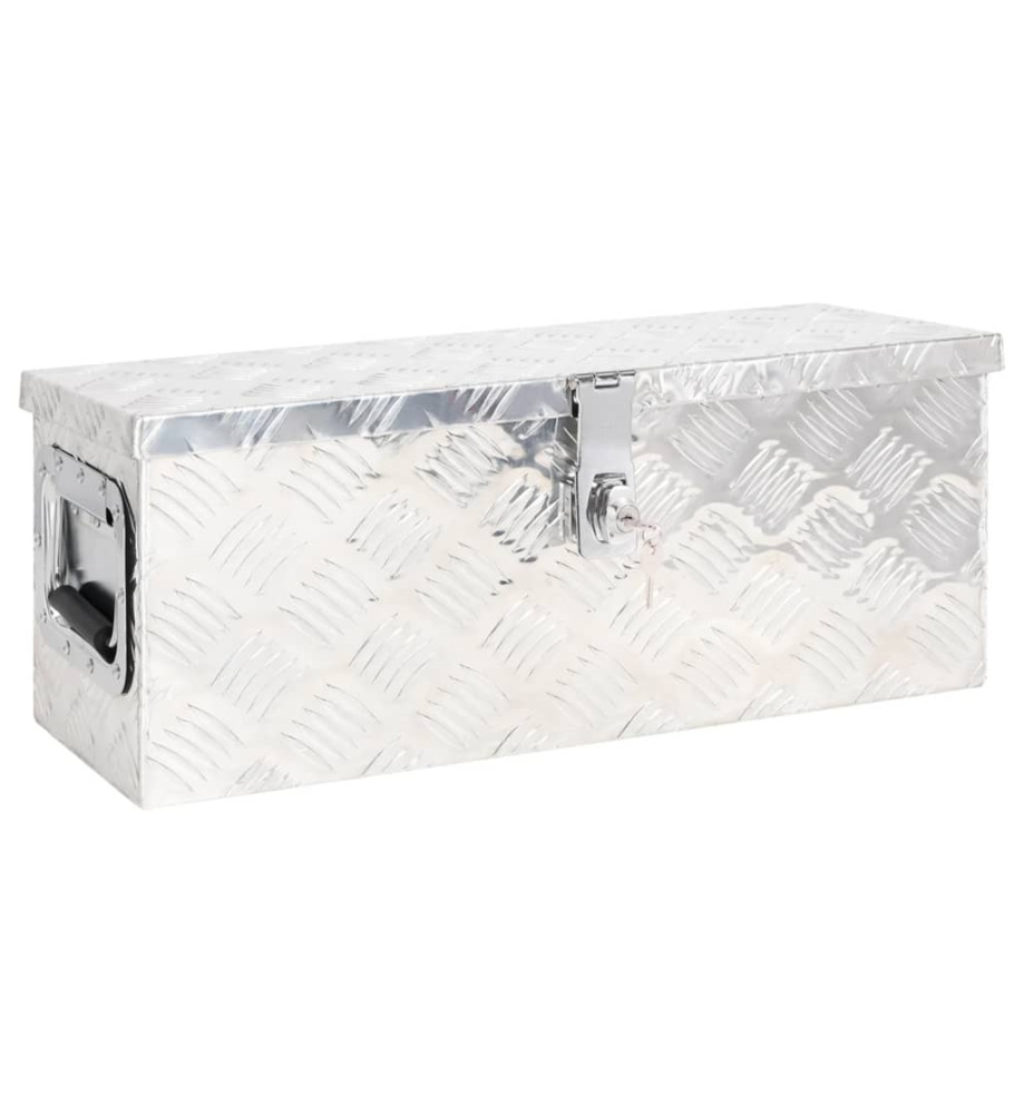 Boîte de rangement Argenté 60x23,5x23 cm Aluminium