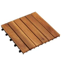 Carreaux de terrasse Modèle vertical 30 x 30 cm Acacia 20 pcs