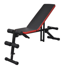 Banc d'entraînement réglable avec jeu d'haltères 60,5 kg