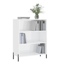 Armoire à étagères blanc brillant 69,5x32,5x90 cm