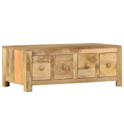 Table basse avec 4 tiroirs 90x50x35 cm Bois solide de manguier