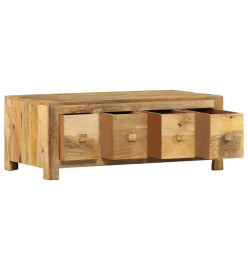 Table basse avec 4 tiroirs 90x50x35 cm Bois solide de manguier