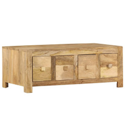 Table basse avec 4 tiroirs 90x50x35 cm Bois solide de manguier