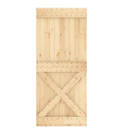 Porte 90x210 cm bois massif de pin