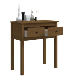 Table console Marron miel 70x35x75 cm Bois massif de pin